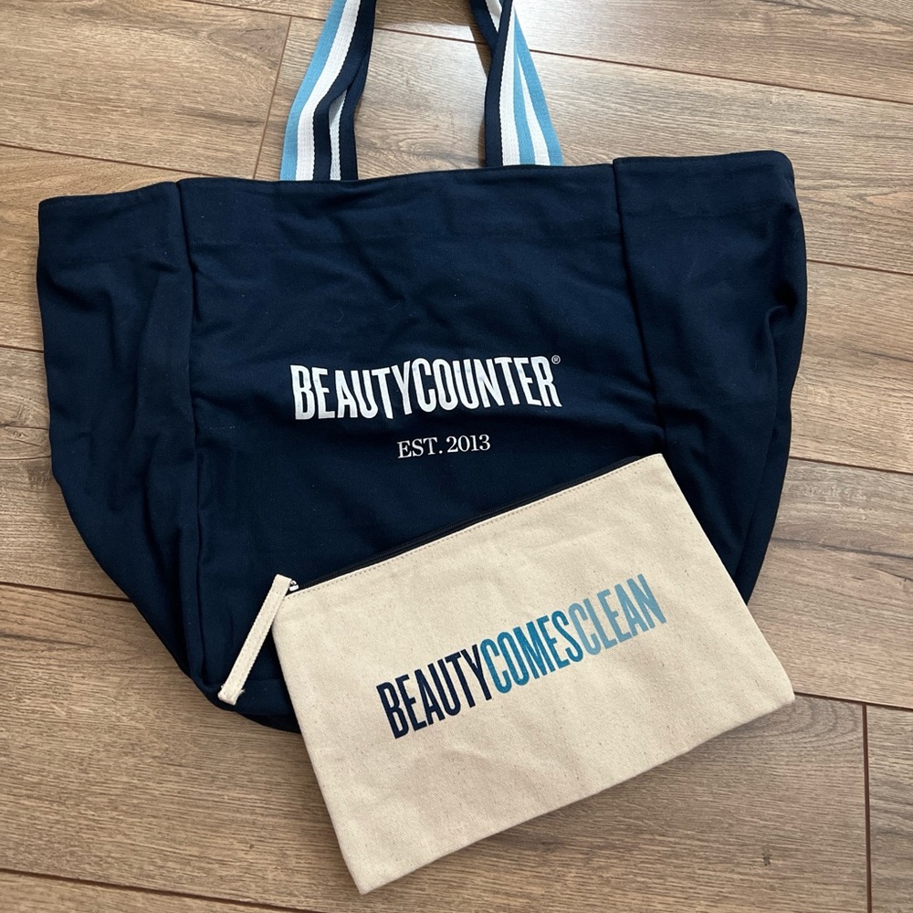 Beautycounter Bags- Never Been Used Tote and Cosmetic Bag